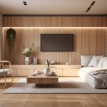 Luxury modern apartment with comfortable pillow decor generated by artificial intelligence